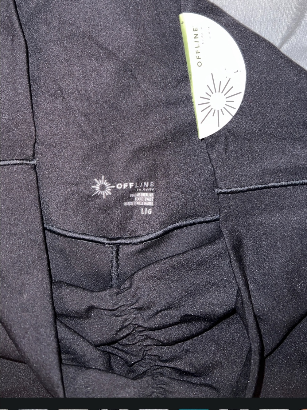 OFFLINE by Aerie Black Active flare work out pants
